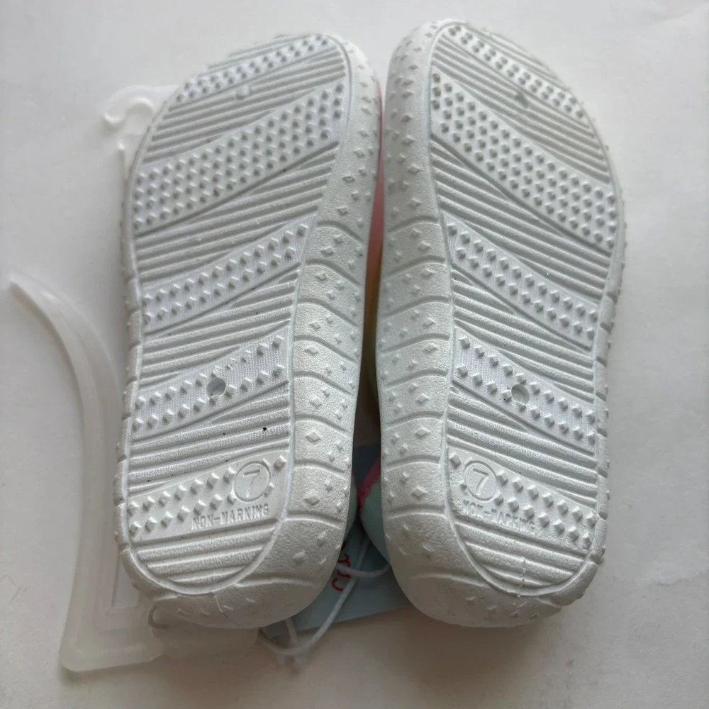 Cat & Jack Kids New w Tag Water Shoes‎ Size 7 Pink Yellow Ombre Swim Beach Pool